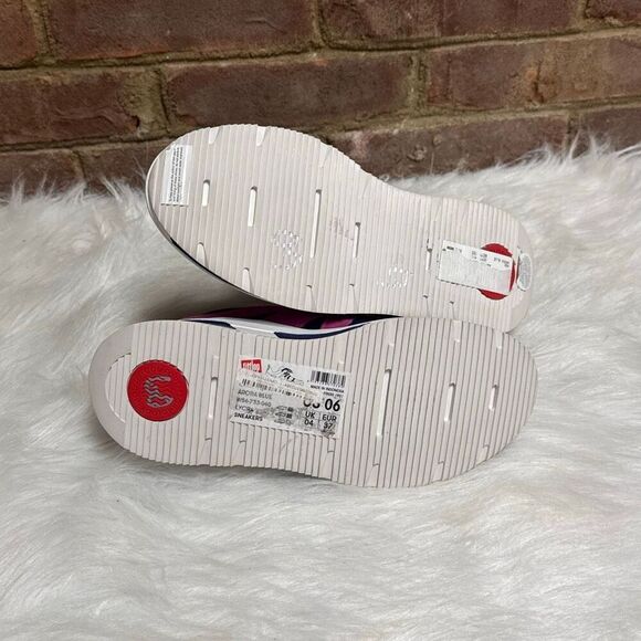 FITFLOP Blue & Pink Carita Lace-Up Sneakers Size 6 NEW - Picture 6 of 8